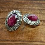 Madam Butterfly Vintage Earrings - Lavender