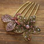 Rose Pink Gold Rhinestone ..