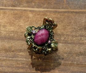 Lavender Rhinestone Filigree Flower Claw Clip