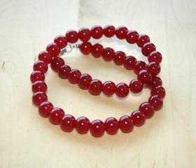 Elegant Ruby Beads versatile necklace
